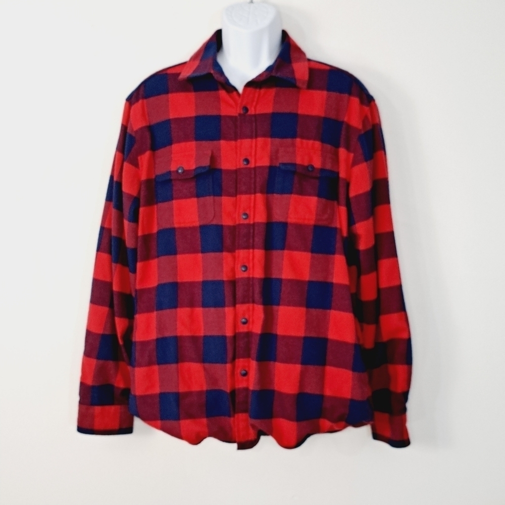 Vineyard Vines Deepwood Plaid Calypso Red Lumberjack‎ Shacket